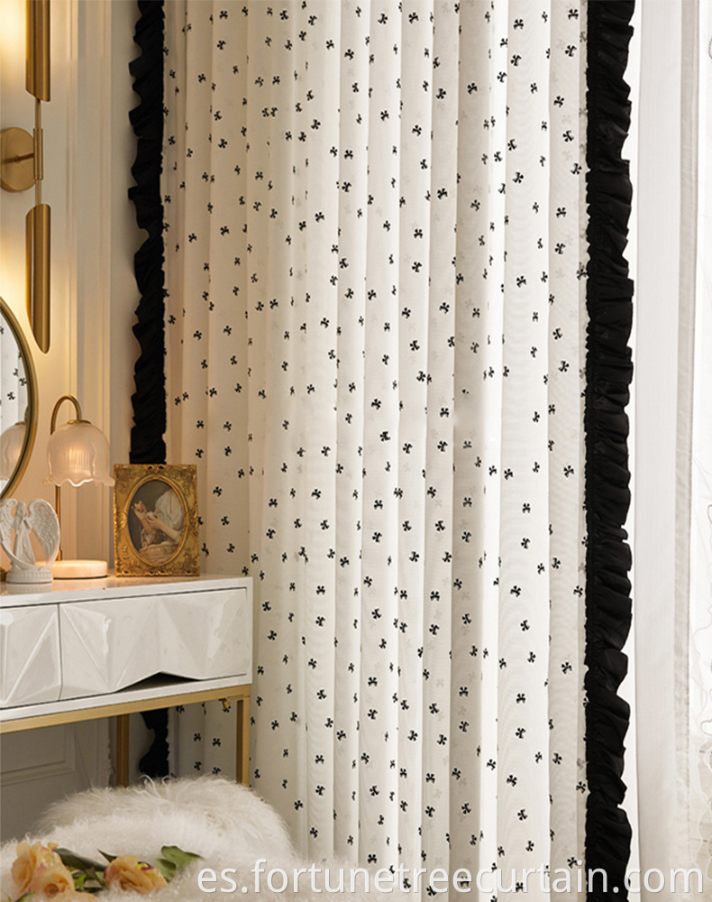 Flocking Jacquard Curtains